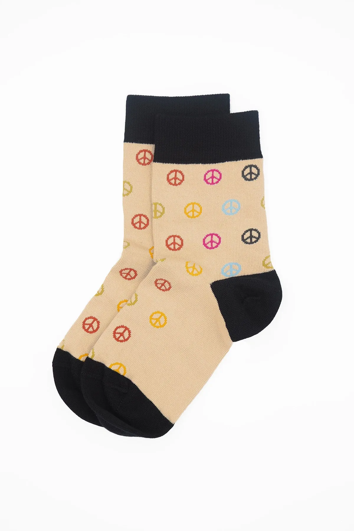 Peace Women's Socks - Beige