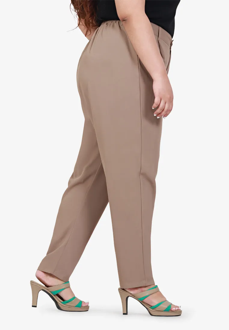 Poise Tapered Leg Work Pants - Brown