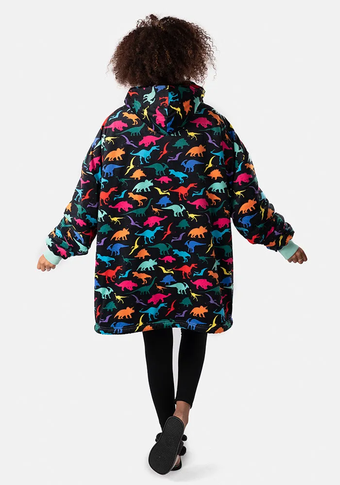 Popsy Pop-On Oversize Dinosaur Print Hoodie