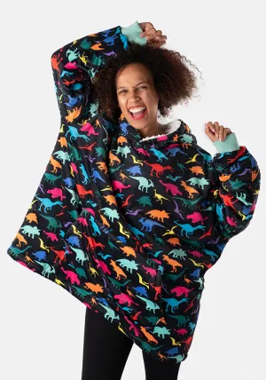 Popsy Pop-On Oversize Dinosaur Print Hoodie