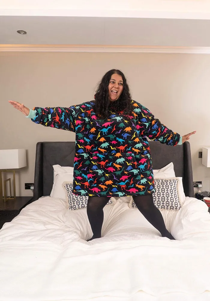 Popsy Pop-On Oversize Dinosaur Print Hoodie