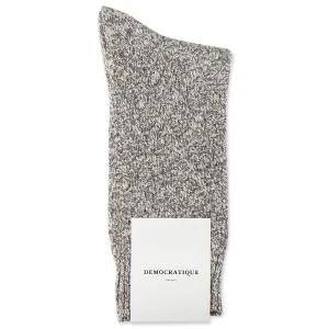 Relax Rhombe Knit Socks Light Grey Melange / Off White