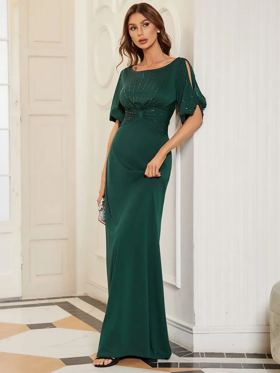 Round Neck Bodycon Half Sleeve Formal Dress