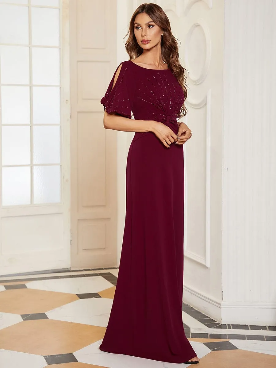 Round Neck Bodycon Half Sleeve Formal Dress