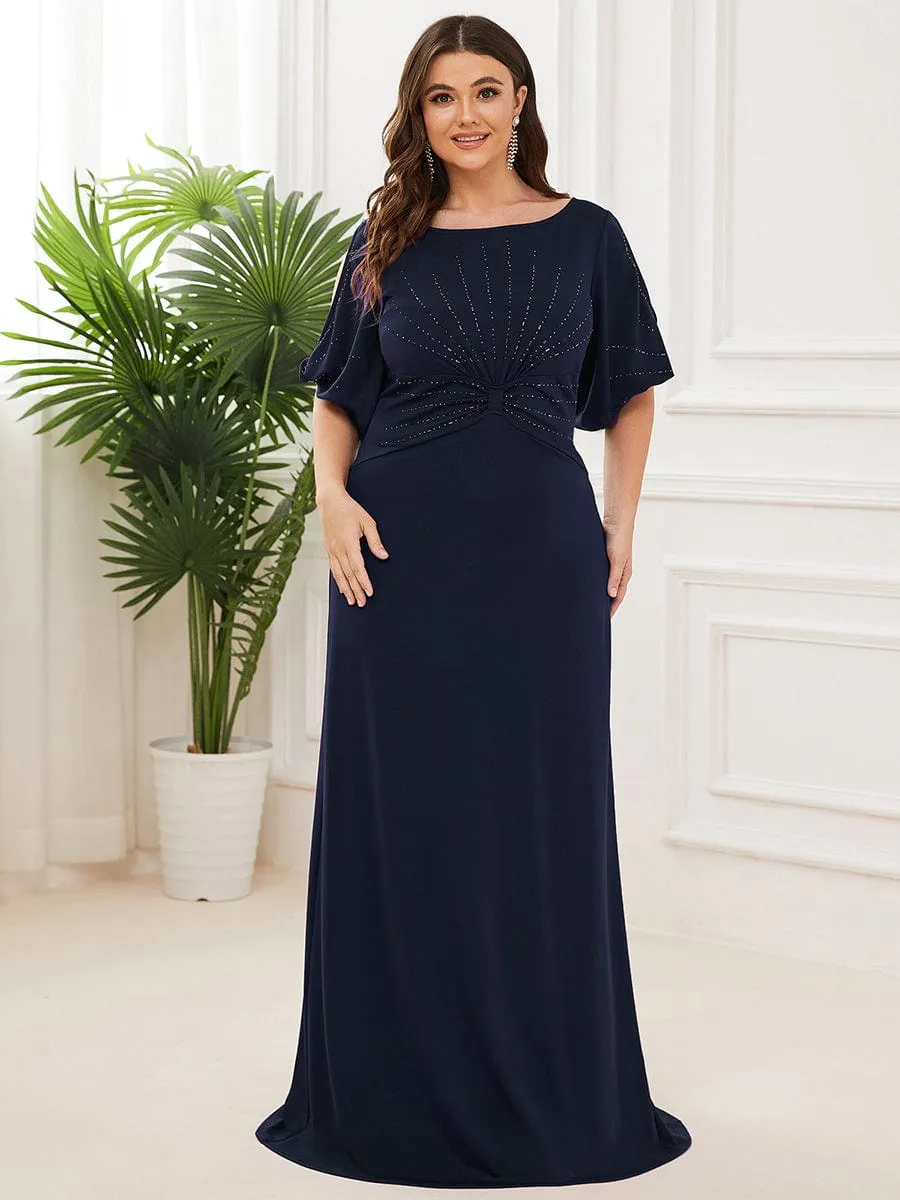 Round Neck Bodycon Half Sleeve Formal Dress