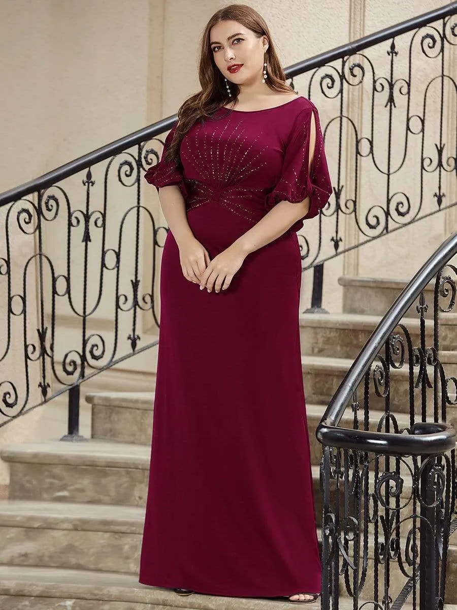 Round Neck Bodycon Half Sleeve Formal Dress