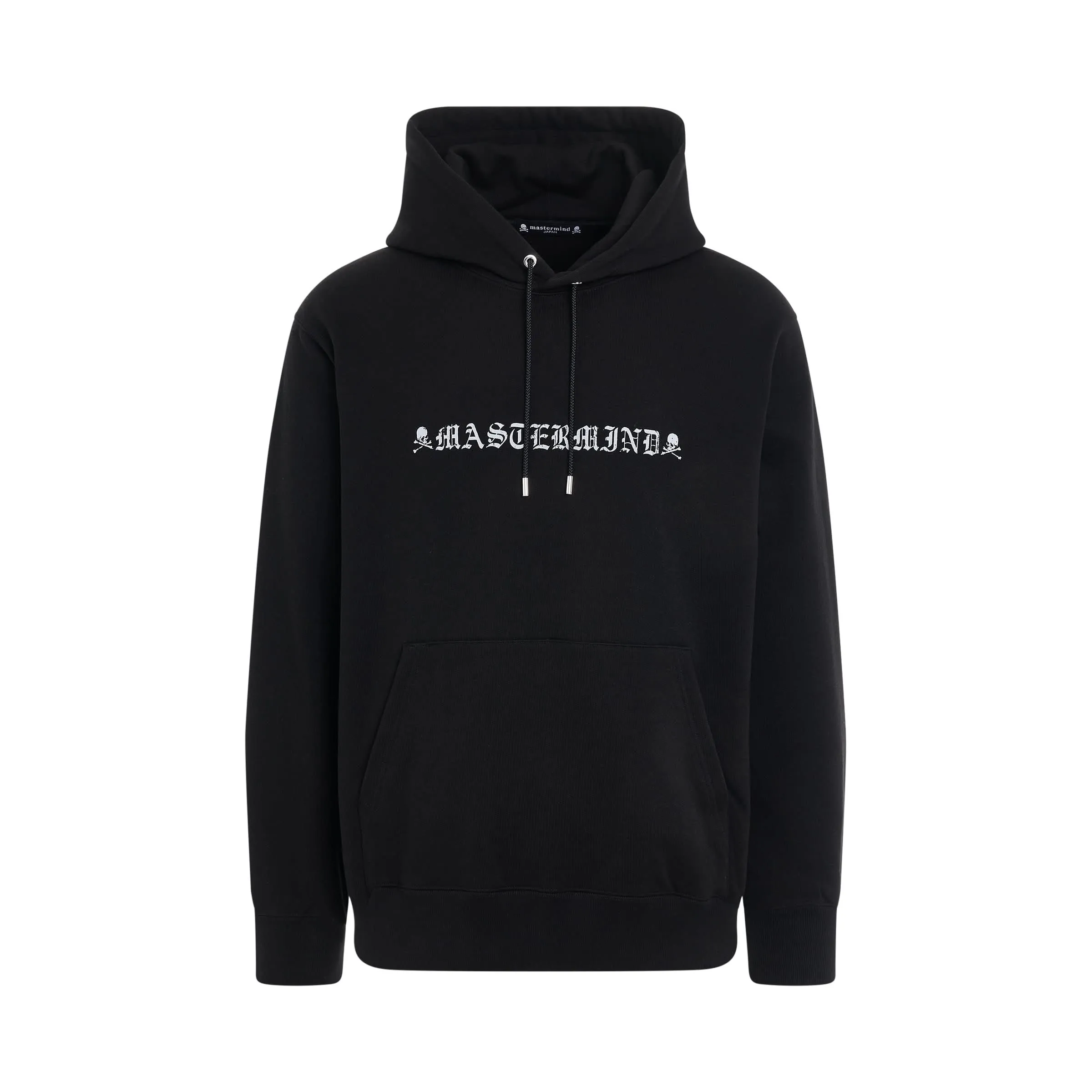 Rubbed Logo Hoodie in Black