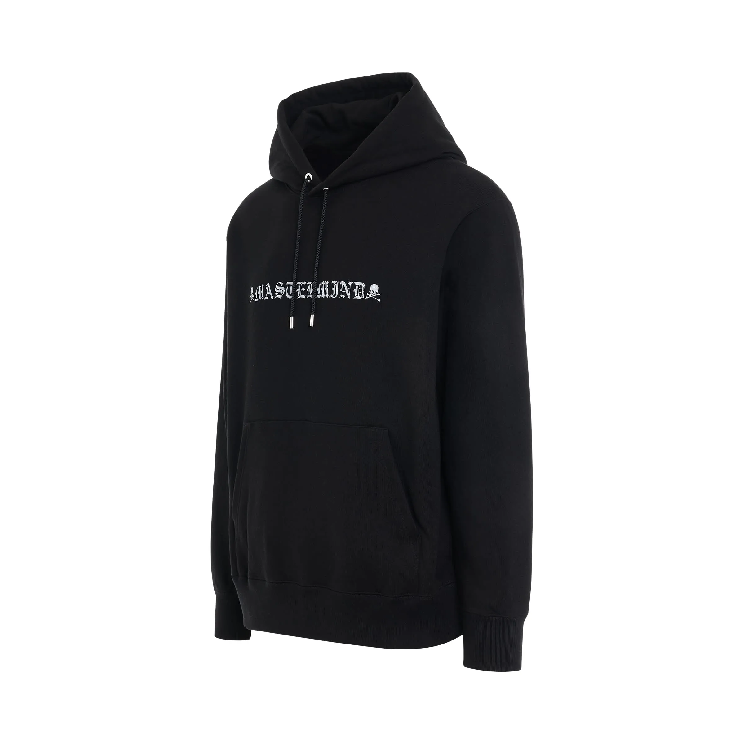 Rubbed Logo Hoodie in Black