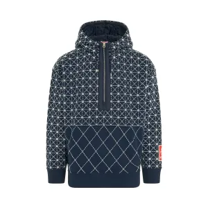 Sashiko Stitch Oversize Hoodie