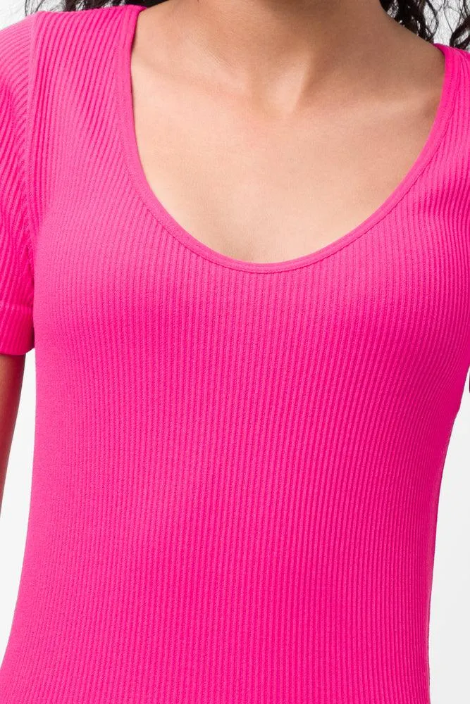 Seamless Bodycon Dress Pink