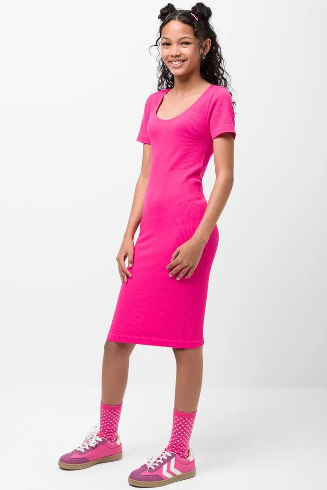 Seamless Bodycon Dress Pink