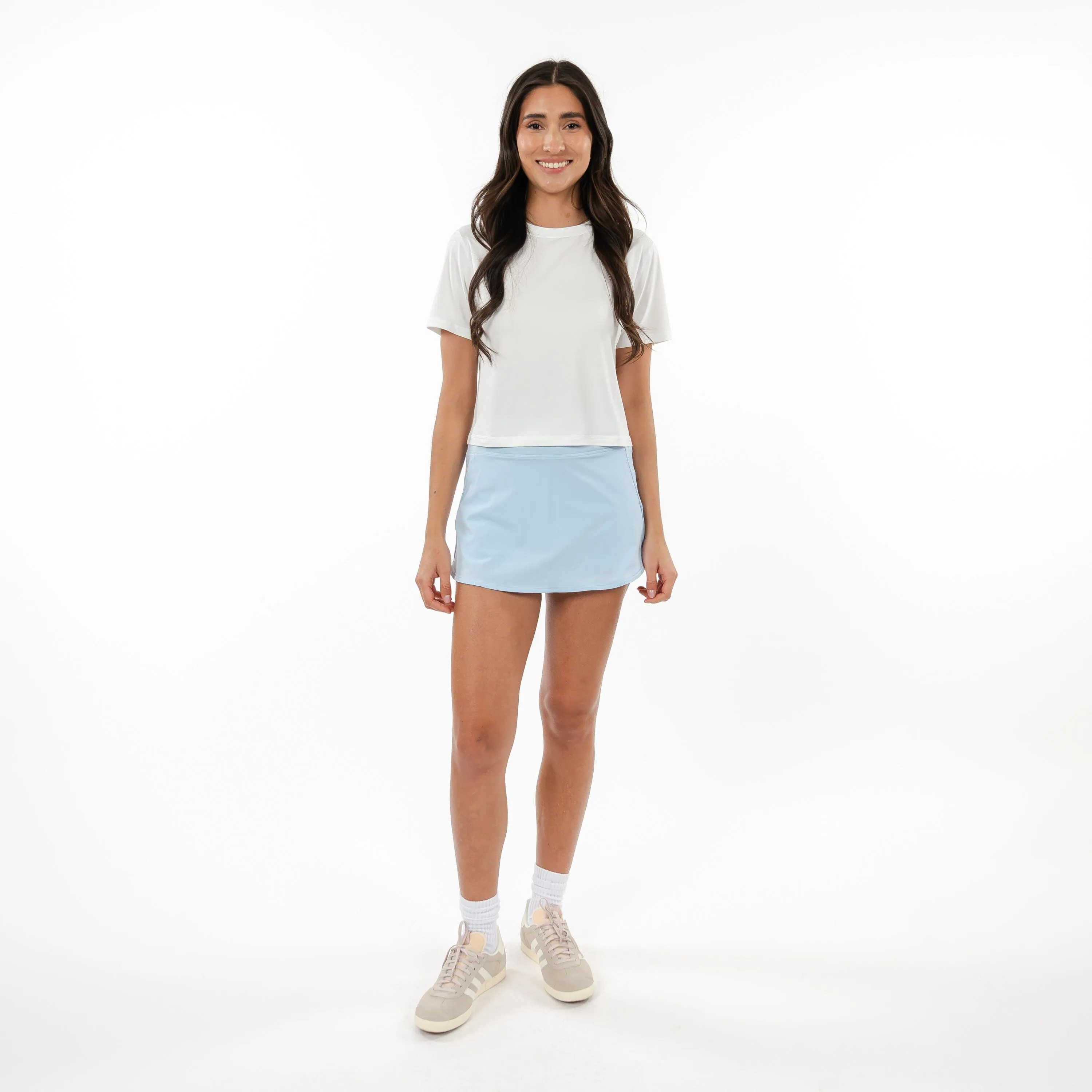 Steffi Active Skort | Solid - Pale Blue