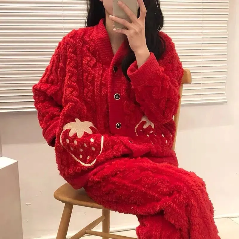 Strawberry Winter Pajamas