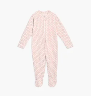 The Footie Pajama - Coral Baroque Shell