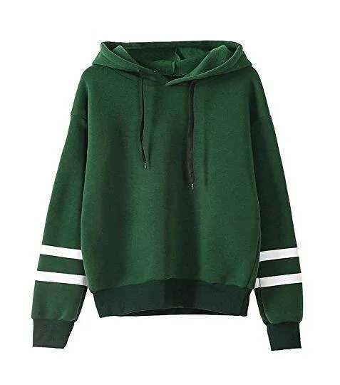 Trendy Women Hooded Loose Long Sleeved Sweatshirt Outerwear