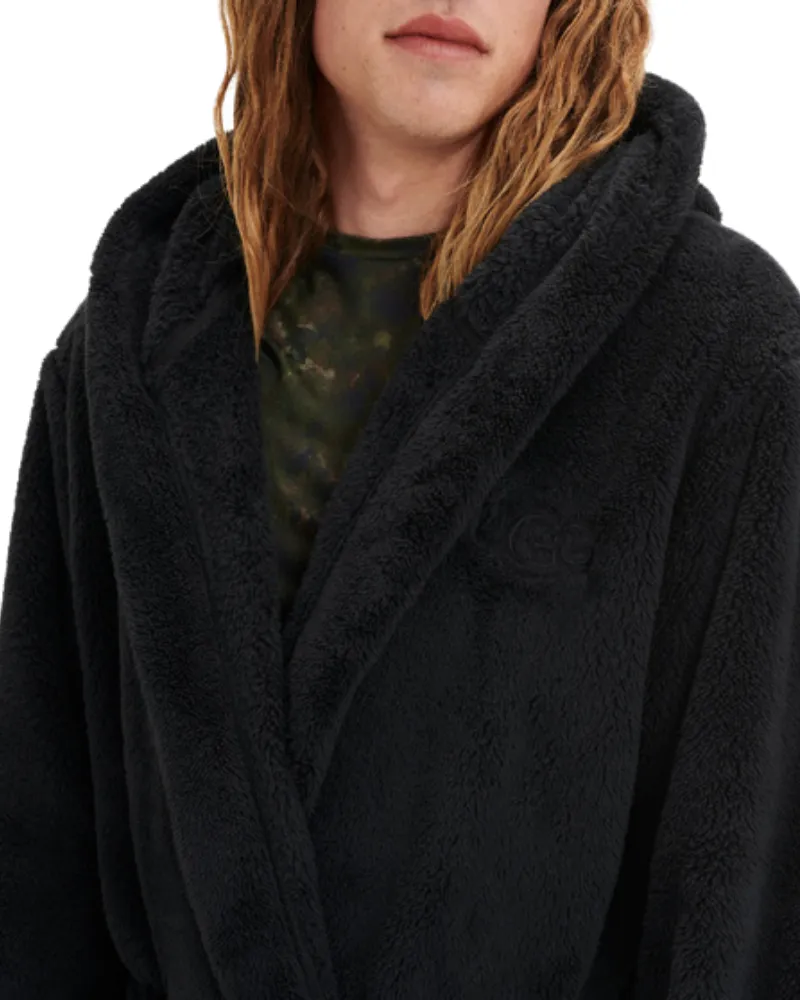 UGG Ink Black Beckett Men's Plush Robe