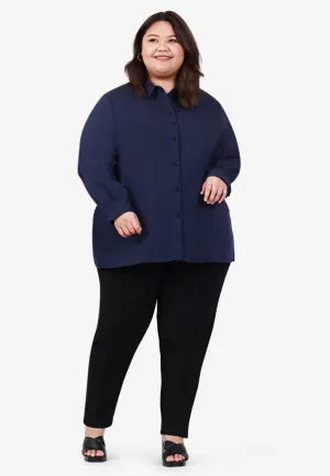 Wakely Basic Professional Work Shirt - Dark Blue