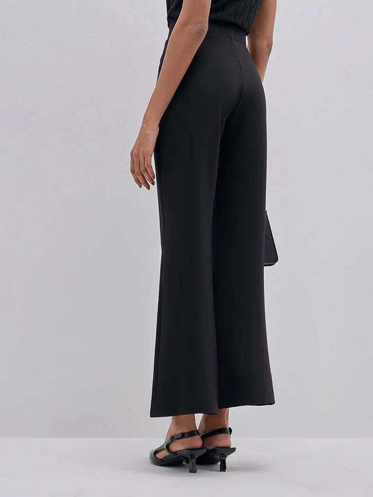 Wardrobe Black High-Rise Wide-Leg Trousers