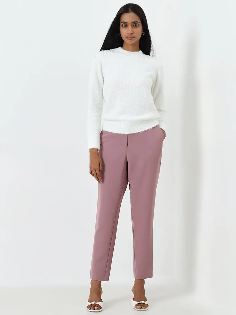 Wardrobe Pink High-Rise Pants