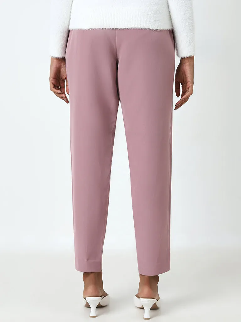 Wardrobe Pink High-Rise Pants