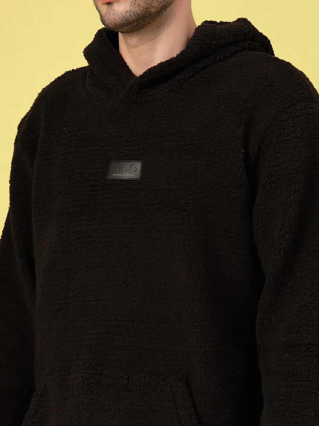 Warm Hooded Sherpa Sweatshirt