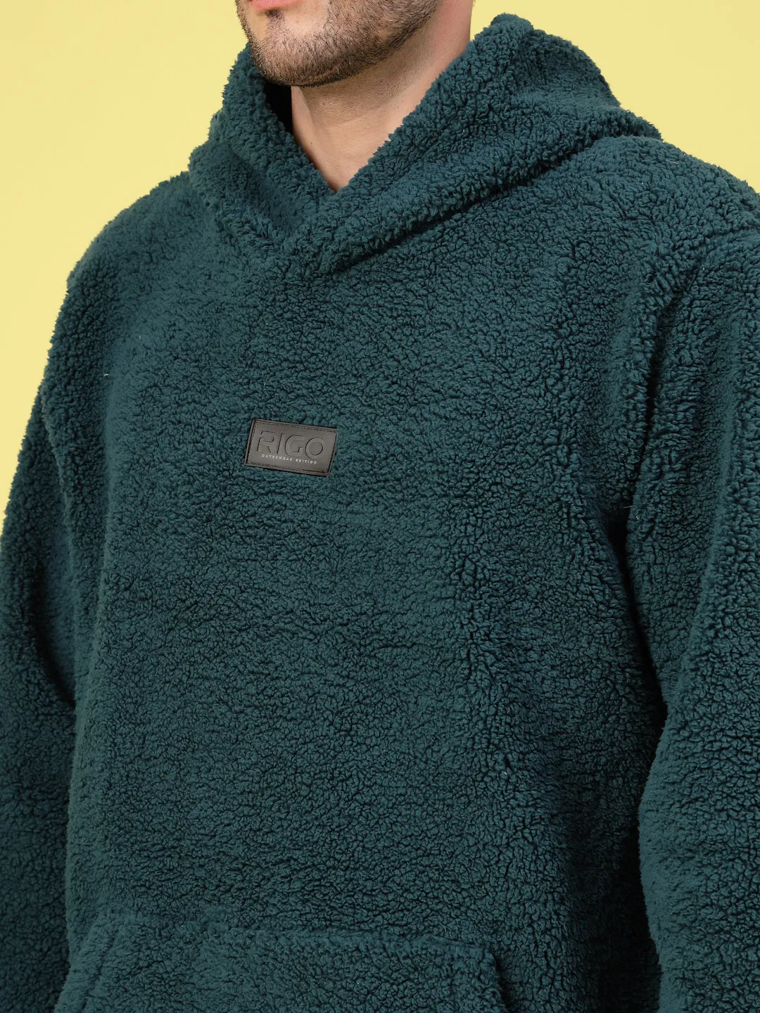 Warm Hooded Sherpa Sweatshirt