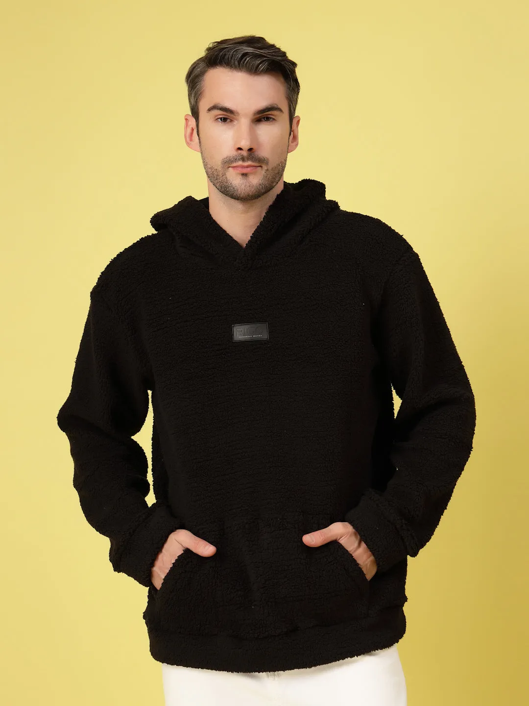 Warm Hooded Sherpa Sweatshirt