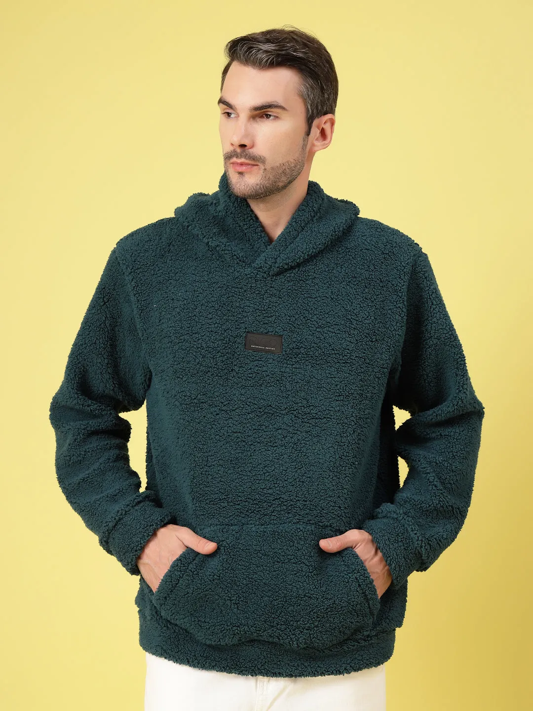 Warm Hooded Sherpa Sweatshirt