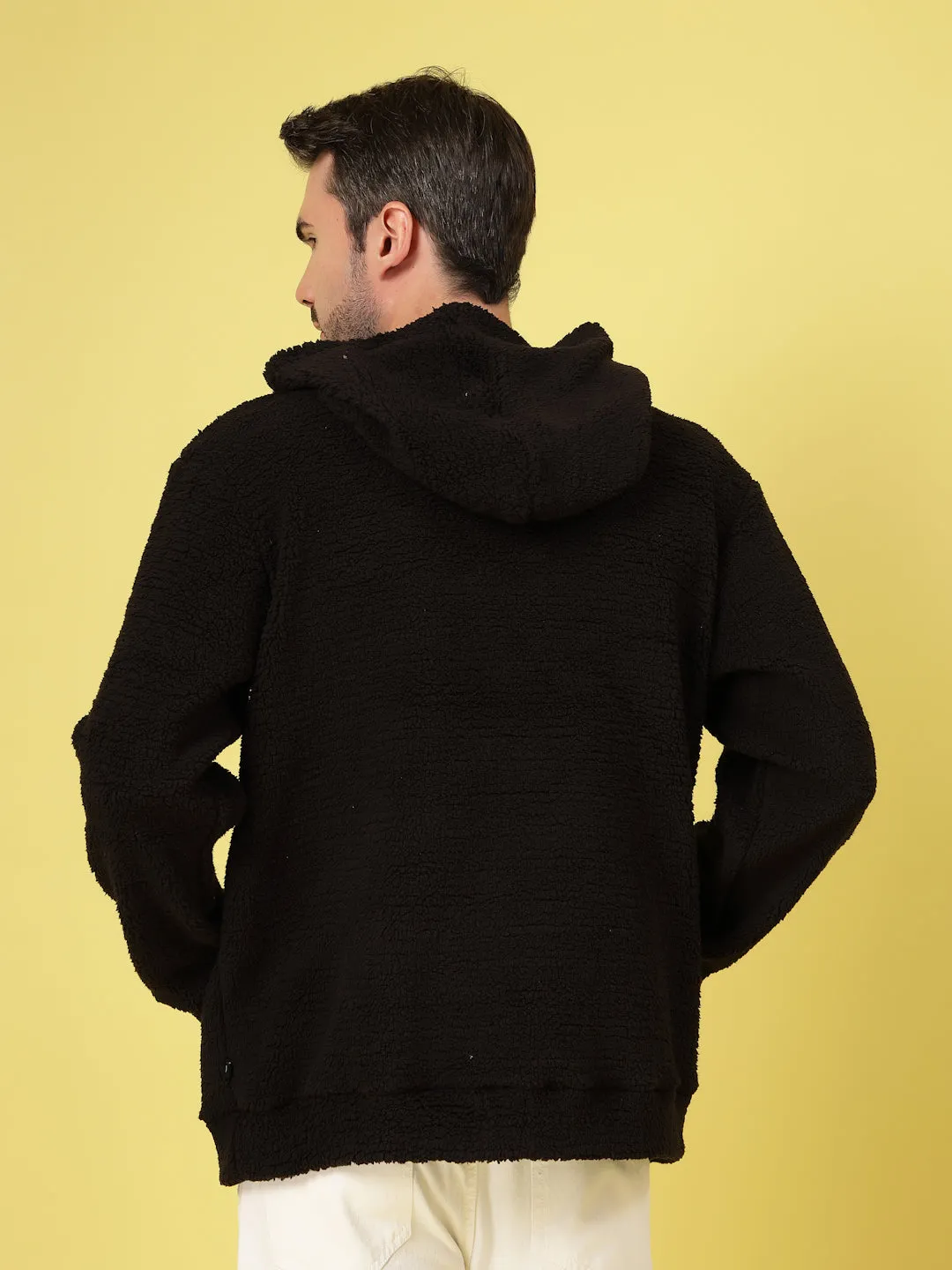 Warm Hooded Sherpa Sweatshirt