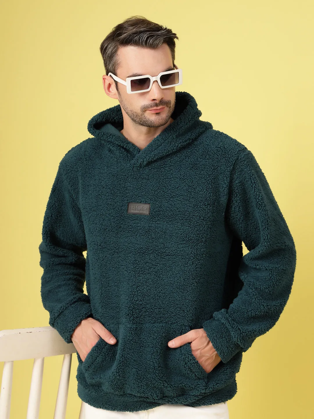 Warm Hooded Sherpa Sweatshirt