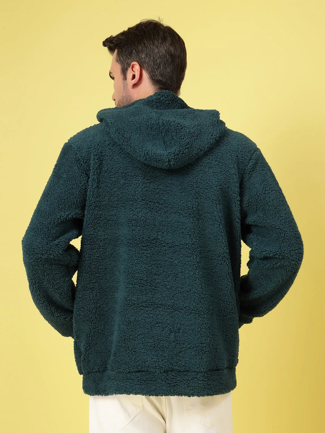 Warm Hooded Sherpa Sweatshirt