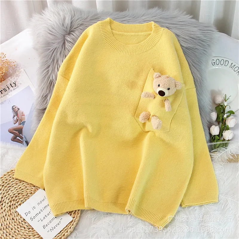 Women Sweater Korean Loose Western Trendy Long Sleeved Outerwear