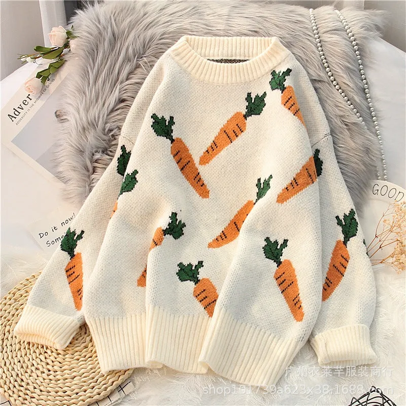 Women Sweater Korean Loose Western Trendy Long Sleeved Outerwear