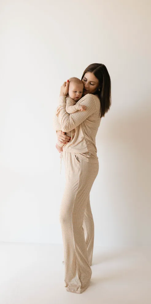 Women's Bamboo Pajamas | Golden Gingham