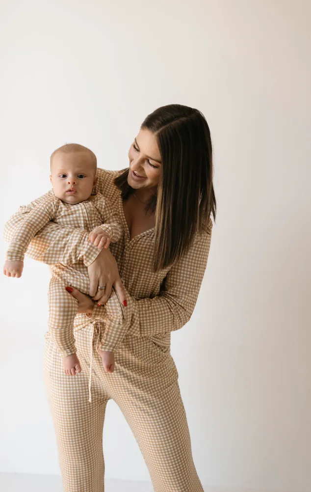 Women's Bamboo Pajamas | Golden Gingham