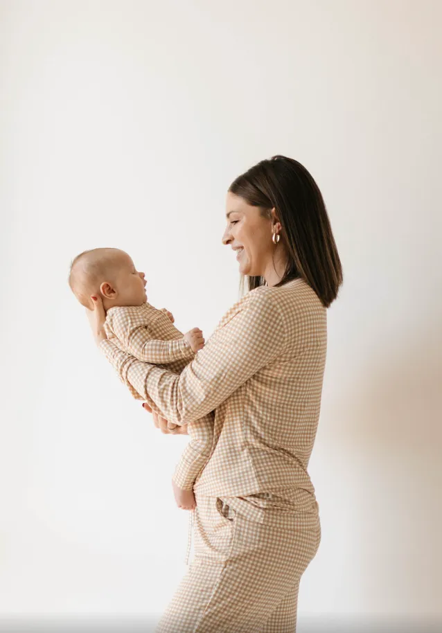 Women's Bamboo Pajamas | Golden Gingham