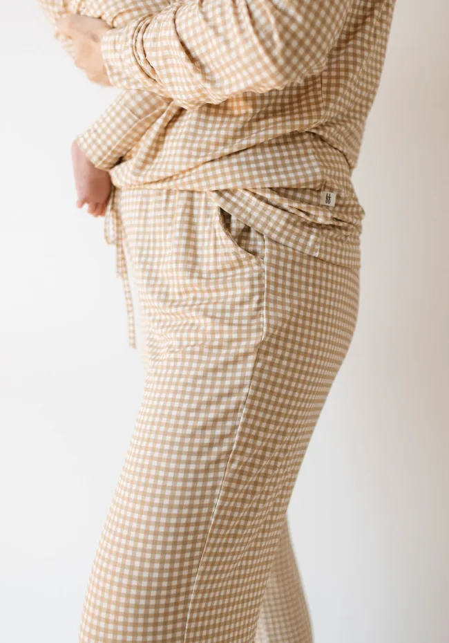 Women's Bamboo Pajamas | Golden Gingham