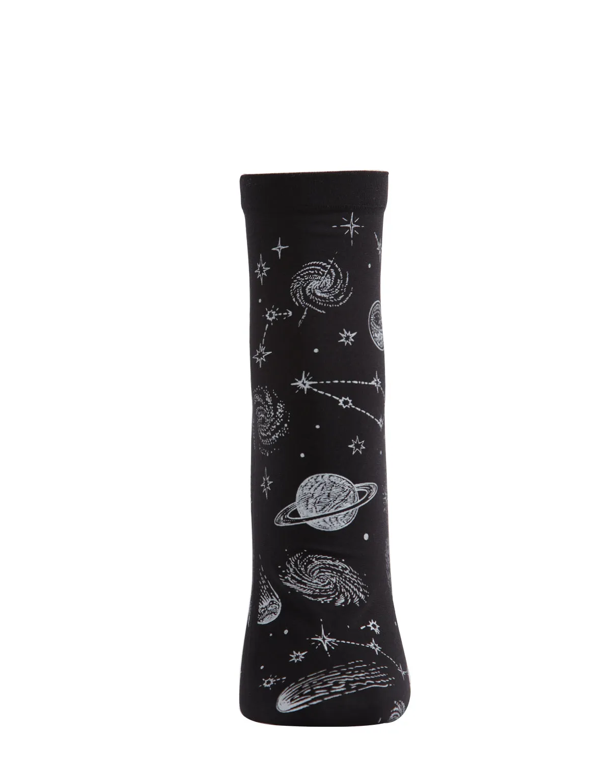 Women's Stars and Planets Align Cosmos Print Anklet Sock