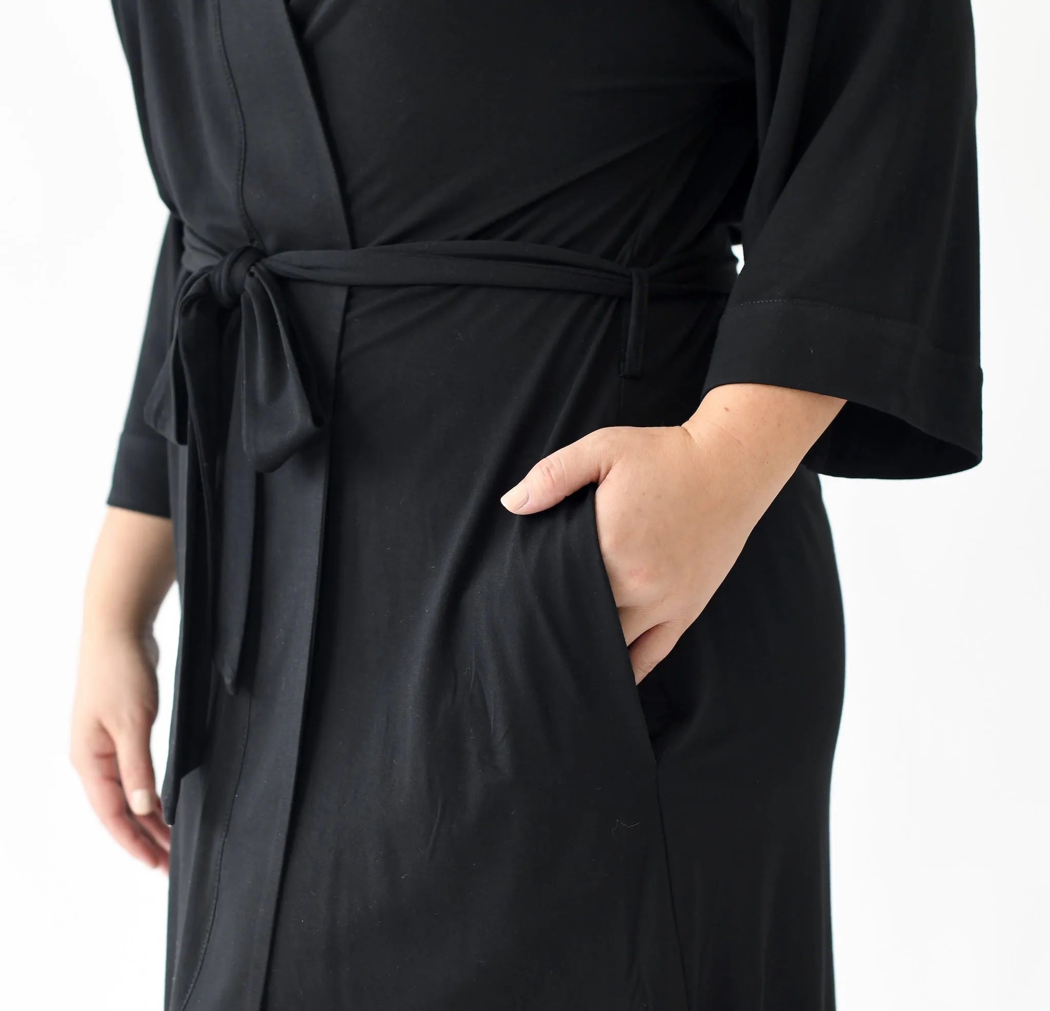 Women's Stretch-Knit Bamboo Kimono Robe