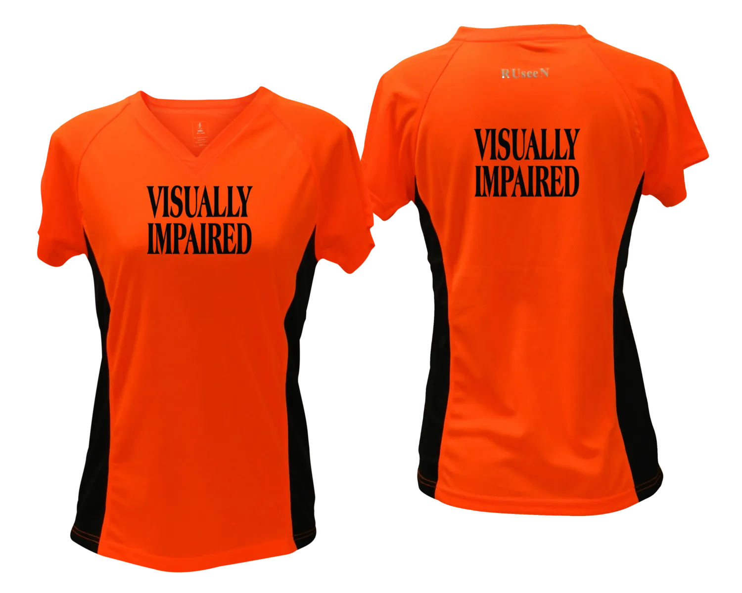 Women's VISUALLY IMPAIRED Short Sleeve Shirt - Reflective or Black Text