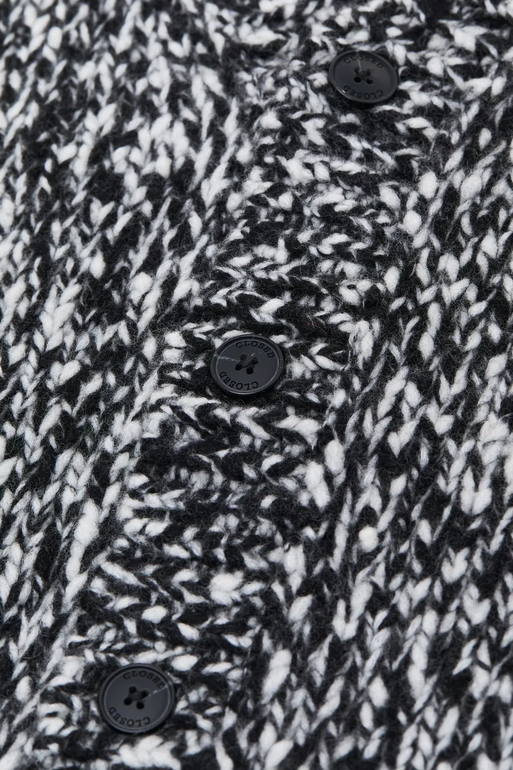 Wool Blend Cardigan - Black