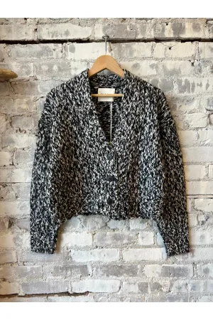 Wool Blend Cardigan - Black