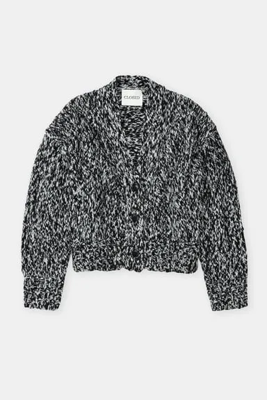 Wool Blend Cardigan - Black